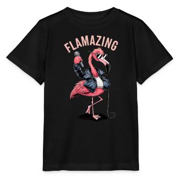 Flamazing - Stanley/Stella Kinder T-Shirt MINI CREATOR  - Schwarz - Vorne - Mikhail (115cm)