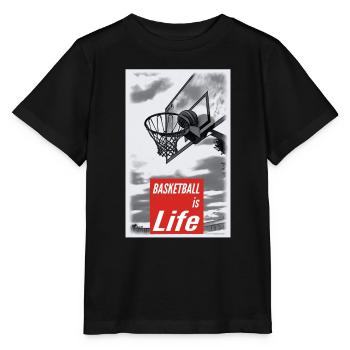 Ball is life - Stanley/Stella MINI CREATOR Kids’ T-Shirt - black - Front - Mikhail (115cm)