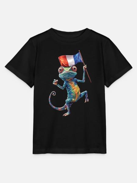 Chamäleon - Stanley/Stella Kinder T-Shirt MINI CREATOR  - Schwarz