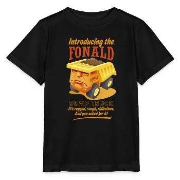 The Fonald Dump Truck - Stanley/Stella Kinder T-Shirt MINI CREATOR  - Schwarz - Vorne - Mikhail (115cm)