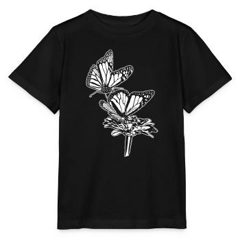 Monarch Butterfly Sketch Graphic Butterfly Lovers - T-shirt bio MINI CREATOR Stanley/Stella Enfant - noir - Devant - Mikhail (115cm)