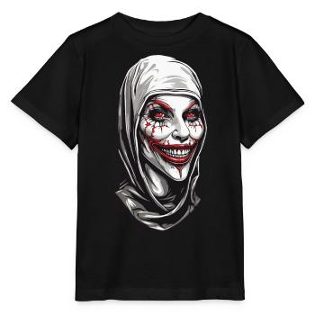 L’horreur et le dégoût effrayants de la nonne à Halloween - T-shirt bio MINI CREATOR Stanley/Stella Enfant - noir - Devant - Mikhail (115cm)