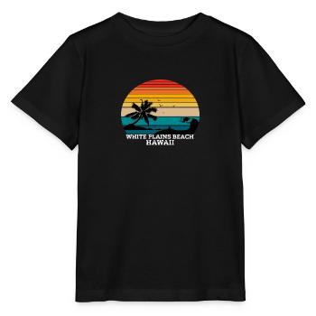 White Plains Beach Hawaii gift - Stanley/Stella MINI CREATOR Kids’ T-Shirt - black - Front - Mikhail (115cm)