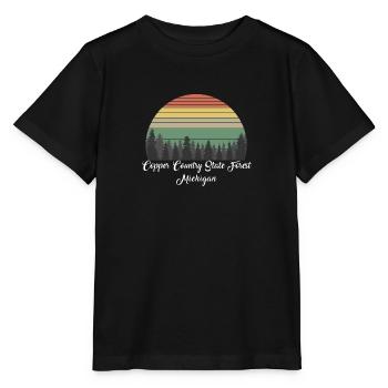 Forêt domaniale de Copper Country - T-shirt bio MINI CREATOR Stanley/Stella Enfant - noir - Devant - Mikhail (115cm)