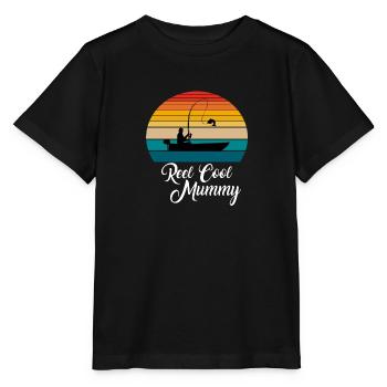 Reel Cool Mummy Fishing Gifts - Stanley/Stella Kinder T-Shirt MINI CREATOR  - Schwarz - Vorne - Mikhail (115cm)