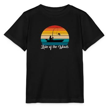 Lake of the Woods Fishing Spot - Stanley/Stella MINI CREATOR Kids’ T-Shirt - black - Front - Mikhail (115cm)
