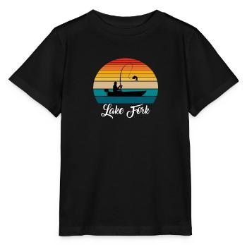 Lake Fork Fishing Spot - Stanley/Stella MINI CREATOR Kids’ T-Shirt - black - Front - Mikhail (115cm)