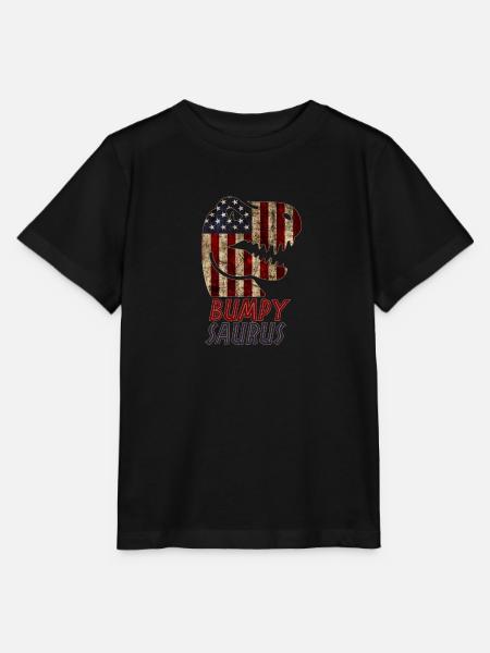 Patriotic Bumpy Dinosaur - Stanley/Stella Kinder T-Shirt MINI CREATOR  - Schwarz