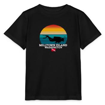 Milltown Island US Island Diving - Stanley/Stella MINI CREATOR Kids’ T-Shirt - black - Front - Mikhail (115cm)