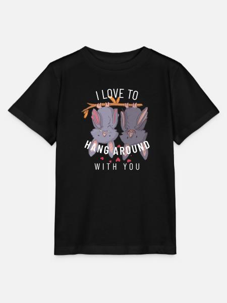 Valentinstag Fledermäuse Spruch - Stanley/Stella Kinder T-Shirt MINI CREATOR - Schwarz