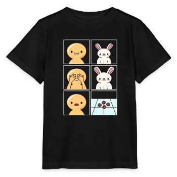 Conception de caca de lapin pour les gardiens de lapins - T-shirt bio MINI CREATOR Stanley/Stella Enfant - noir - Devant - Mikhail (115cm)