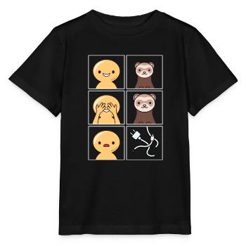 Frettchen Kabel gegessen Design für Frettchen Fans - Stanley/Stella Kinder T-Shirt MINI CREATOR  - Schwarz - Vorne - Mikhail (115cm)