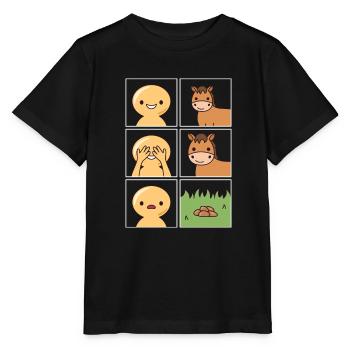 Conception du fumier de cheval pour les propriétaires de chevaux - T-shirt bio MINI CREATOR Stanley/Stella Enfant - noir - Devant - Mikhail (115cm)