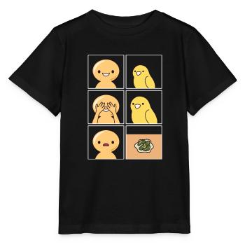 Kanarien Kot Design für Kanarienvogel Halter - Stanley/Stella Kinder T-Shirt MINI CREATOR  - Schwarz - Vorne - Mikhail (115cm)