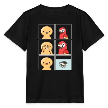 Papagei Kot Design für Papageienbesitzer - Stanley/Stella Kinder T-Shirt MINI CREATOR  - Schwarz - Vorne - Mikhail (115cm)