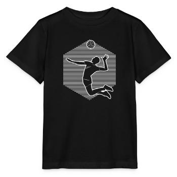 Beach Volley Herren Volleyballer Damen Volley - Stanley/Stella Kinder T-Shirt MINI CREATOR  - Schwarz - Vorne - Mikhail (115cm)