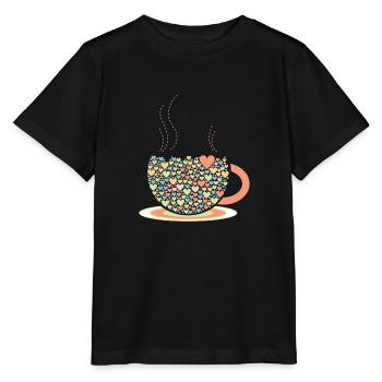 Tea love - Stanley/Stella MINI CREATOR Kids’ T-Shirt - black - Front - Mikhail (115cm)