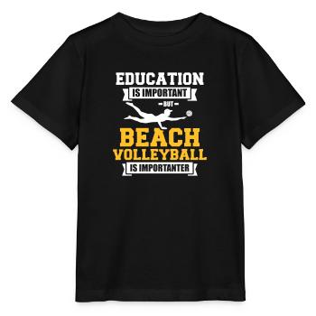 Beachvolleyball - Stanley/Stella Kinder T-Shirt MINI CREATOR  - Schwarz - Vorne - Mikhail (115cm)