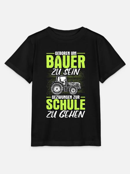 Landwirt Bauer Trecker Traktor Kinder Geschenk - Stanley/Stella Kinder T-Shirt MINI CREATOR - Schwarz