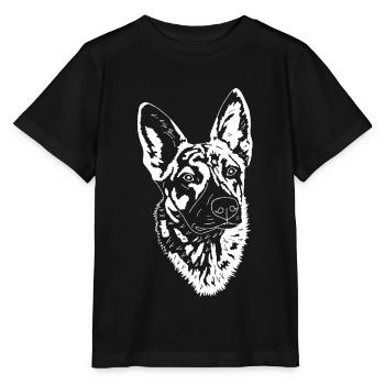 Holländischer Schäferhund - Stanley/Stella Kinder T-Shirt MINI CREATOR  - Schwarz - Vorne - Mikhail (115cm)