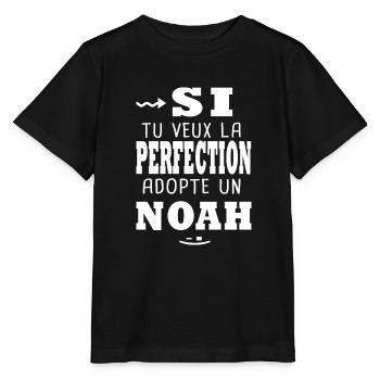 Noah Si tu veux la perfection Cadeau noah - T-shirt bio MINI CREATOR Stanley/Stella Enfant - noir - Devant - Mikhail (115cm)