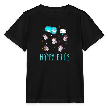 Happy Pills - T-shirt bio MINI CREATOR Stanley/Stella Enfant - noir - Devant - Mikhail (115cm)