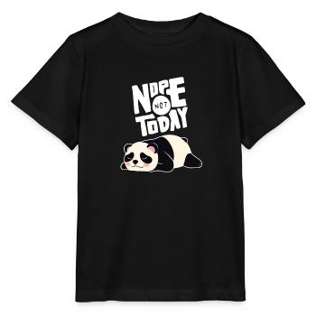 Nope Not Today - Lazy Panda - T-shirt bio MINI CREATOR Stanley/Stella Enfant - noir - Devant - Mikhail (115cm)