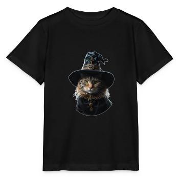 Hexenkater Halloween - Stanley/Stella Kinder T-Shirt MINI CREATOR  - Schwarz - Vorne - Mikhail (115cm)