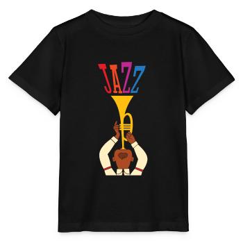Jazz - Stanley/Stella Kinder T-Shirt MINI CREATOR  - Schwarz - Vorne - Mikhail (115cm)