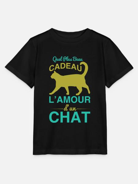 Cadeau l’amour d’un chat - Stanley/Stella Kinder T-Shirt MINI CREATOR  - Schwarz