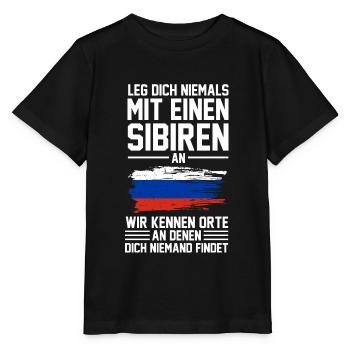 Nowosibirsk Russland Sibire Sibirien - Stanley/Stella Kinder T-Shirt MINI CREATOR  - Schwarz - Vorne - Mikhail (115cm)