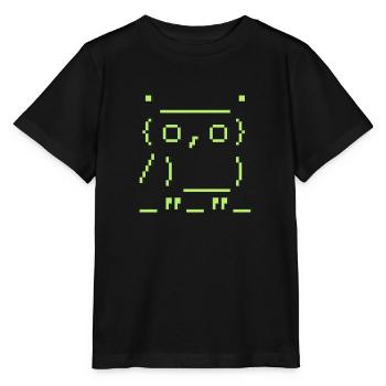 ascii-art: hibou - T-shirt bio MINI CREATOR Stanley/Stella Enfant - noir - Devant - Mikhail (115cm)