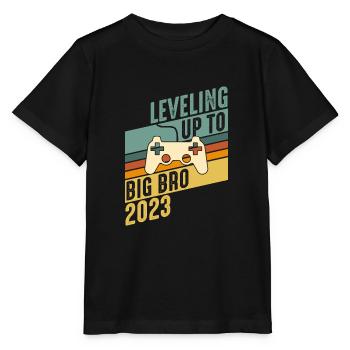 Brother 2023 - Young Baby Level up Big Brother - Stanley/Stella MINI CREATOR Kids’ T-Shirt - black - Front - Mikhail (115cm)