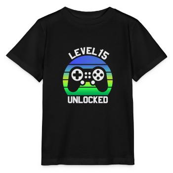 15e cadeau d'anniversaire, 15 ans d'anniversaire - T-shirt bio MINI CREATOR Stanley/Stella Enfant - noir - Devant - Mikhail (115cm)