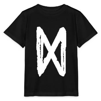 Elder Futhark Rune Dagaz - Buchstabe D - Stanley/Stella Kinder T-Shirt MINI CREATOR  - Schwarz - Vorne - Mikhail (115cm)