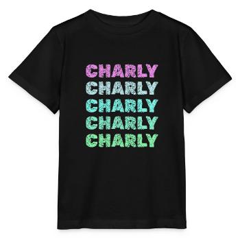 First name Charly - Stanley/Stella MINI CREATOR Kids’ T-Shirt - black - Front - Mikhail (115cm)
