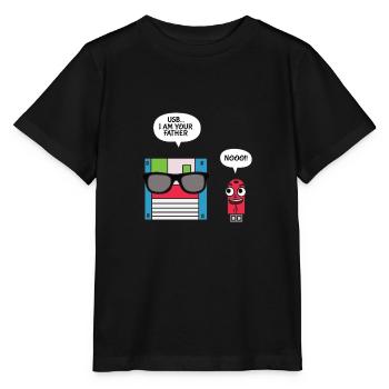 Disquette USB I am Your Father T-shirt, Geek - T-shirt bio MINI CREATOR Stanley/Stella Enfant - noir - Devant - Mikhail (115cm)