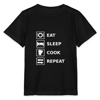 Kochen Cook Koch Köchin Cooking Kitchen - Stanley/Stella Kinder T-Shirt MINI CREATOR  - Schwarz - Vorne - Mikhail (115cm)