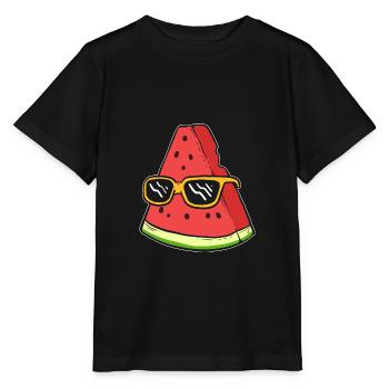 Cadeau touristique rafraîchissant à la pastèque - T-shirt bio MINI CREATOR Stanley/Stella Enfant - noir - Devant - Mikhail (115cm)