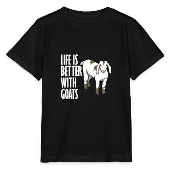 La vie avec les chèvres Un animal de ferme - T-shirt bio MINI CREATOR Stanley/Stella Enfant - noir - Devant - Mikhail (115cm)