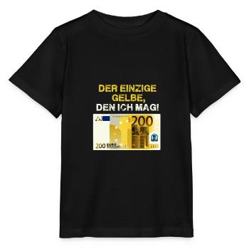 der einzige Gelbe,den ich mag,Geldschein,FDP - Stanley/Stella Kinder T-Shirt MINI CREATOR  - Schwarz - Vorne - Mikhail (115cm)