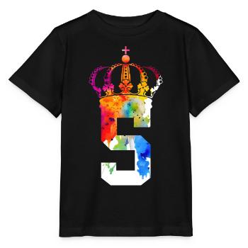 KING 5 JAHRE QUEEN 5. GEBURTSTAG - Stanley/Stella Kinder T-Shirt MINI CREATOR  - Schwarz - Vorne - Mikhail (115cm)