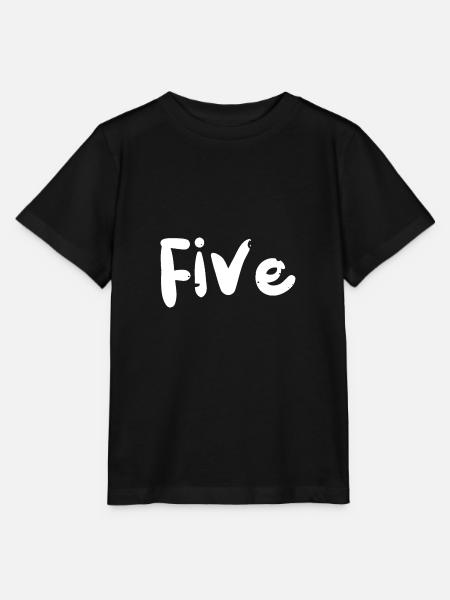 Five - Birthday - Stanley/Stella Kinder T-Shirt MINI CREATOR - Schwarz