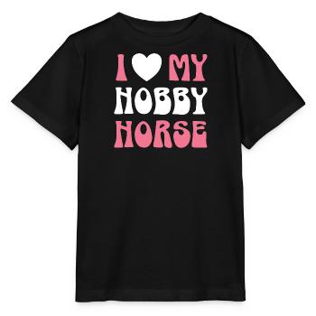 I Love My Hobby Horse Pferde Zubehör Steckenpferde - Stanley/Stella Kinder T-Shirt MINI CREATOR  - Schwarz - Vorne - Mikhail (115cm)