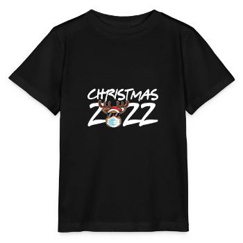 Weihnachten 2022 - Rentier Weihnachtsshirt Lustig - Stanley/Stella Kinder T-Shirt MINI CREATOR  - Schwarz - Vorne - Mikhail (115cm)