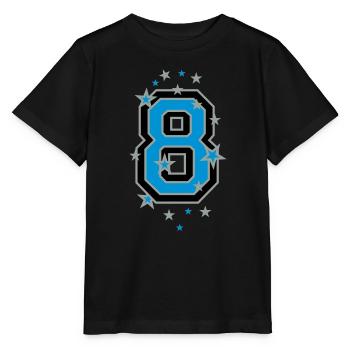 Le chiffre huit, et les étoiles - T-shirt bio MINI CREATOR Stanley/Stella Enfant - noir - Devant - Mikhail (115cm)