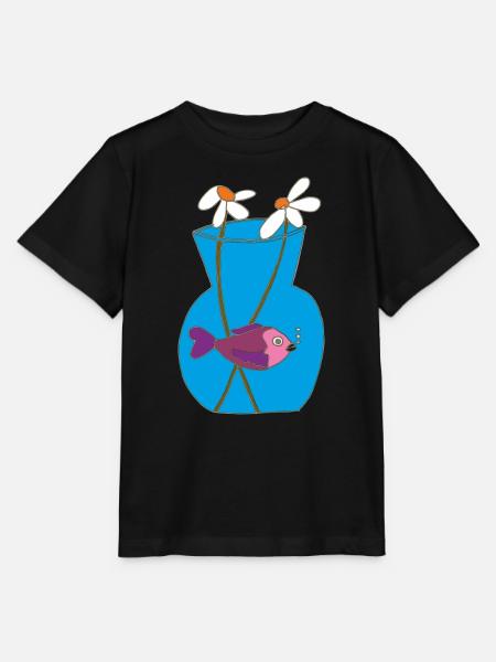 fisch im glas 3 - Stanley/Stella Kinder T-Shirt MINI CREATOR - Schwarz