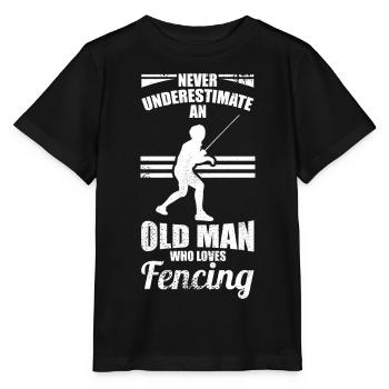 Fencing Grandfather - Stanley/Stella MINI CREATOR Kids’ T-Shirt - black - Front - Mikhail (115cm)