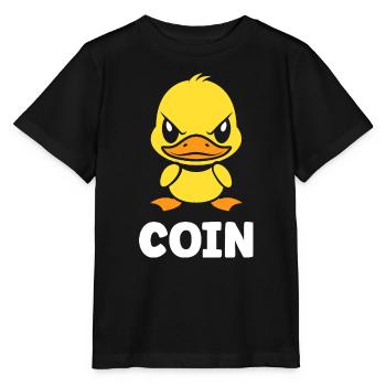 Canard Jaune Mascotte Coin - T-shirt bio MINI CREATOR Stanley/Stella Enfant - noir - Devant - Mikhail (115cm)