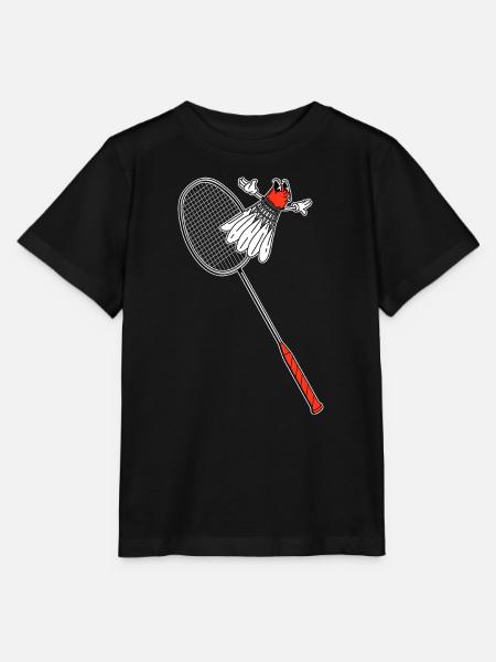 Badminton Schläger Fliegender Federball Vintage - Stanley/Stella Kinder T-Shirt MINI CREATOR - Schwarz
